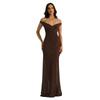 Y26Ds068 European and American Style Cross-Border Women's Spring and Summer Amazon New Sexy and Elegant One-Shoulder Backless Dress
