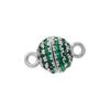 ZHUKOU 6MM Brass Inlaid Zircon Round Magnet Connection Buckle Bead Water Diamond Pendant Jewelry Making Buckle Accessories:VK265