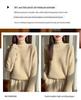 2026 A/W Wool Sweater: Thickened Roll Edge, Half-High Collar, Long Sleeve, Hot-Fix Rhinestone, Hollow-Out Knitwear.