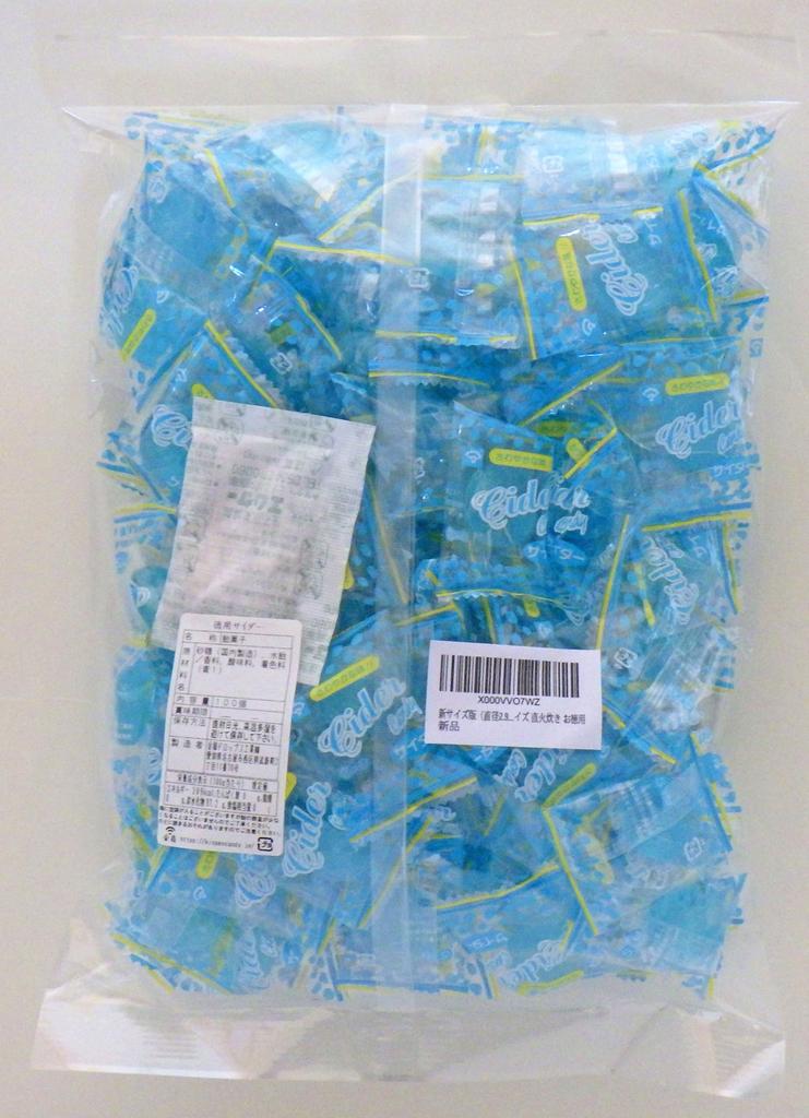 Bonbons Kinsen Cider Grande Taille 100 Pièces Cuisson au Feu Direct Utilisation Commerciale Pack Économique Saveur Cider