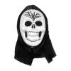Soft Plastic Horror Masque Halloween Ghost Full Face Masque, Screaming with Realistic Fanged Skull Prop Hood, Scary Costume Accessory for Cosplay