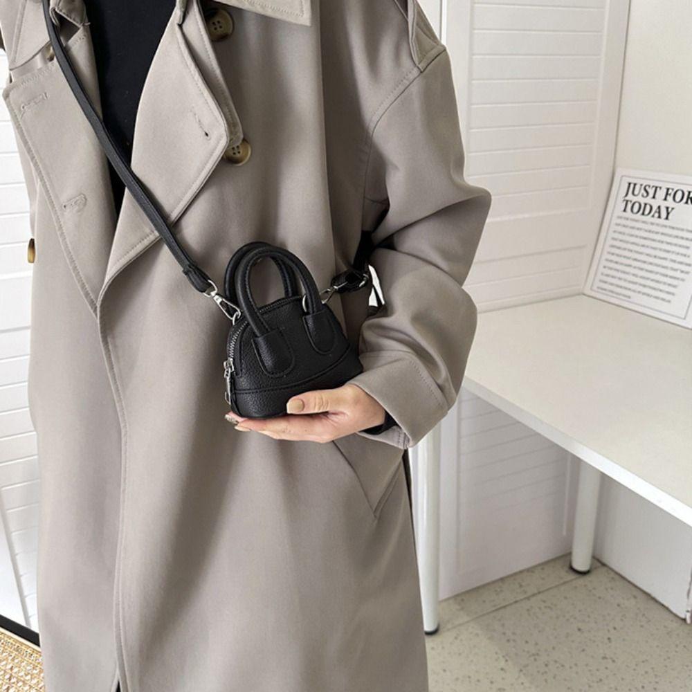 PU Leather Mini Crossbody Bag Korean Style Shell Bag Fashion Shoulder Bag  Girls