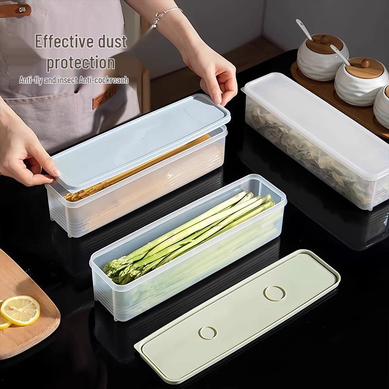 Rectangular Food-Grade Sealed Storage Box with Lid for Cereal and Noodles