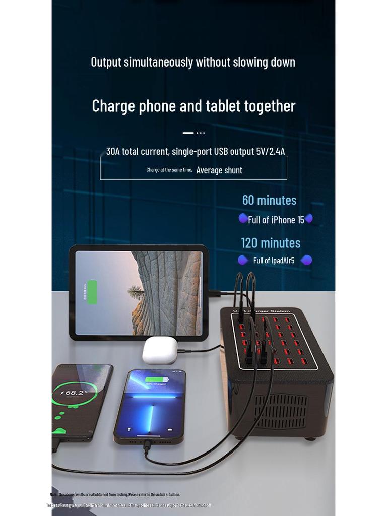 200W Multi-Port USB Desktop Charger 5V/2.4A