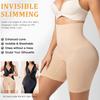 Women's Plus Size High-Waisted Tight-Fitting Control Panties with Butt Lifting Postpartum Slimming Waist Cincher Nylon Spandex