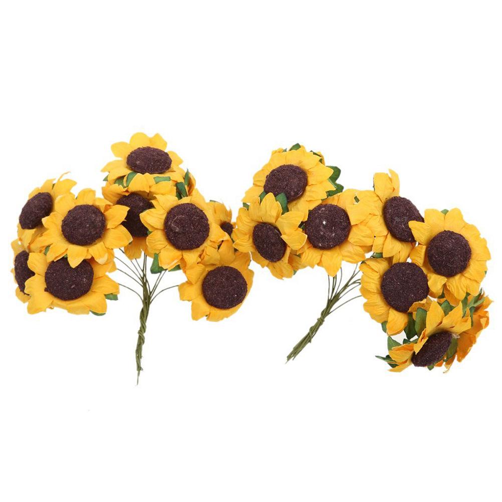 Sunflower Simulation Paper Gift Box Accessories - DIY Handmade Mini Bouquet