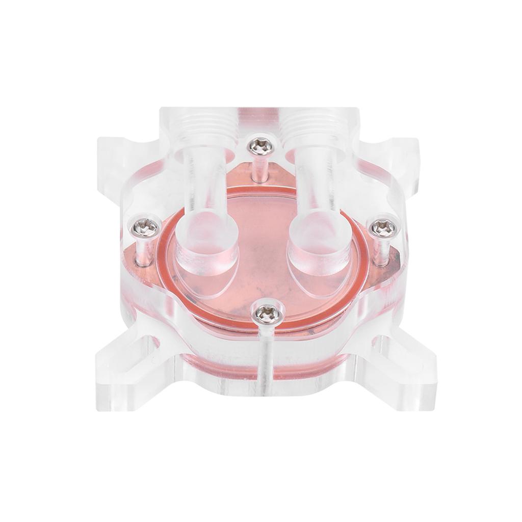 Computer GPU Water Cooler Cooling Block Waterblock Red Copper Base POM Cover