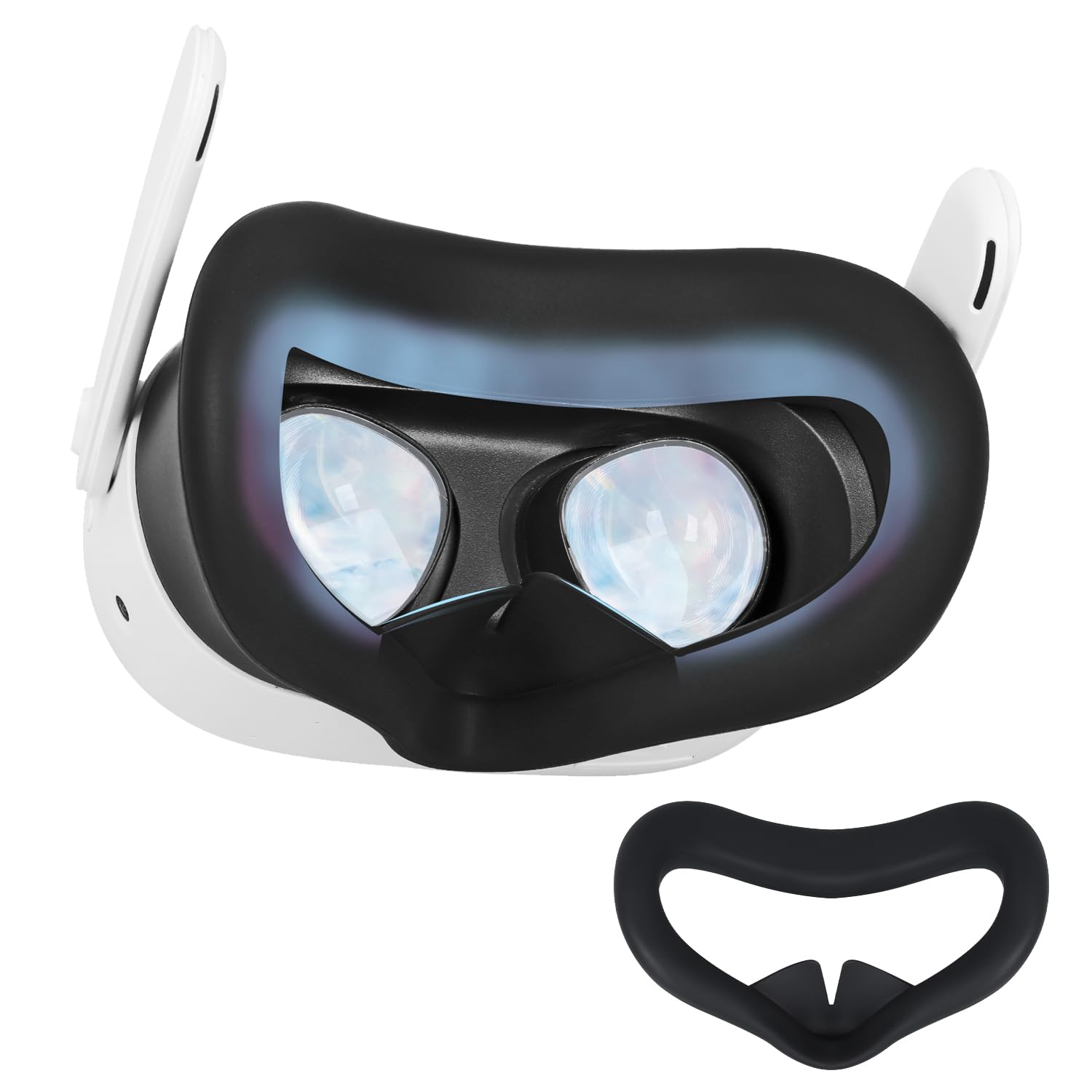 

YipuVR Силіконова накладка на обличчя Сумісна з Meta Quest Захищена від поту Світлонепроникна Мийна Замінна для очей Спеціально розроблена для подушки для обличчя Meta Quest чорний