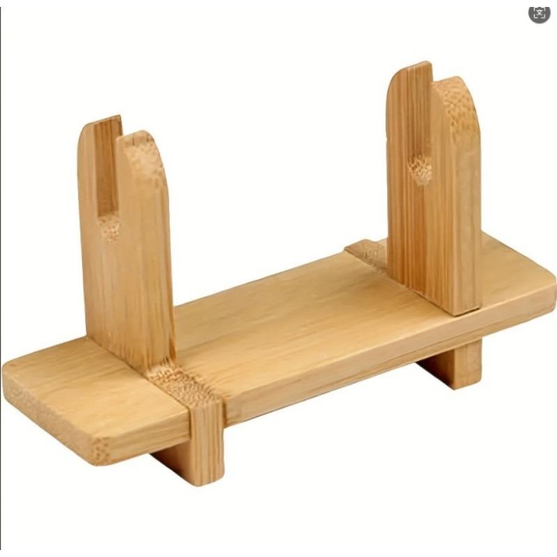 1PC Durable Bamboo Chinese Folding Hand Fan Stand Base Fan Display Stand Folding Hand Fan Stand Display Holder Home Decoration