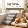 2-4 Pet Stairs for Dogs Washable Non Slip Dog Steps Ramp for Elderly Injured Pets Soft Foam Climbing Ladder Pet Stairs for Dogs