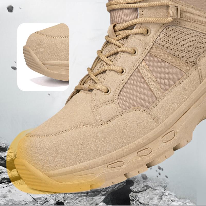 New Men's Hiking Boots High Top Combat Training Boots Anti Slip Snow Boots Field Desert Boots Outdoor Cycling Shoes