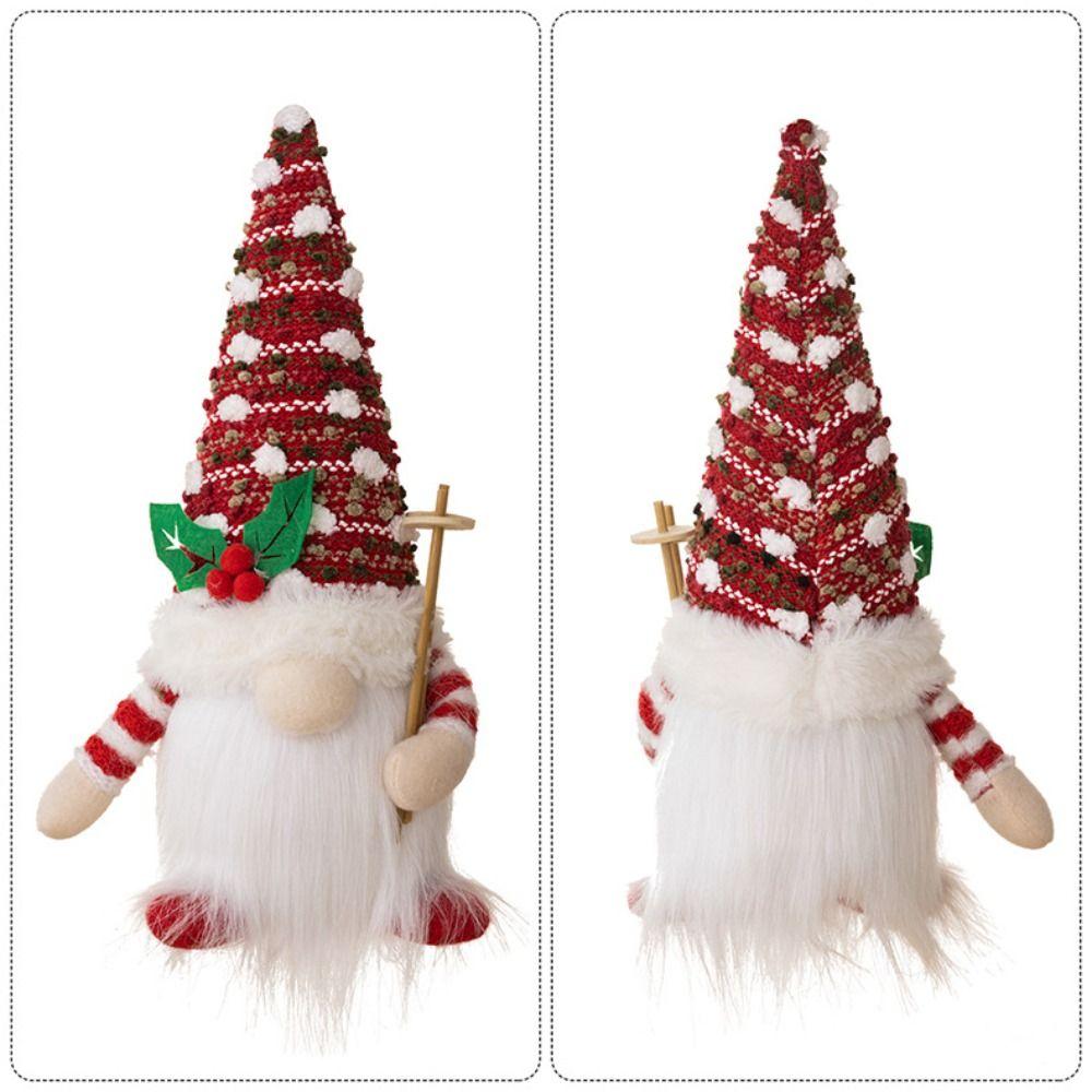 Red Green Glowing Plush Gnome LED Light Glowing Faceless Gnome Dolls Faceless Dwarf Doll  New Year