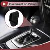 Partuto Universal Gear Shift Knob Cover for and RVs Hook and Loop Stick Shift Handle Protector PU Space Cotton Black and Red Cars, SUVs, Trucks, -