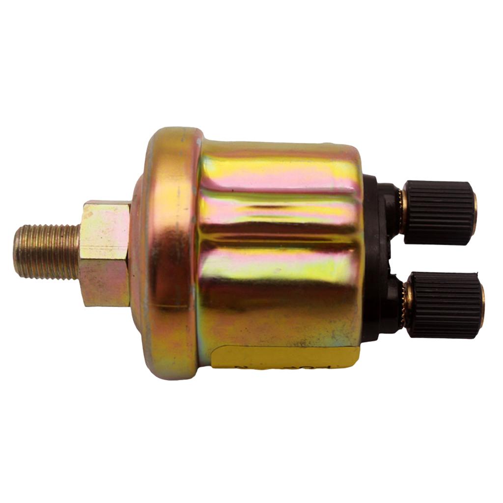 Aluminum Oil Pressure Sensor Sender 2 Terminal Mechanical Meter 150 PSI for Universal Car Oil Pressure Gauge