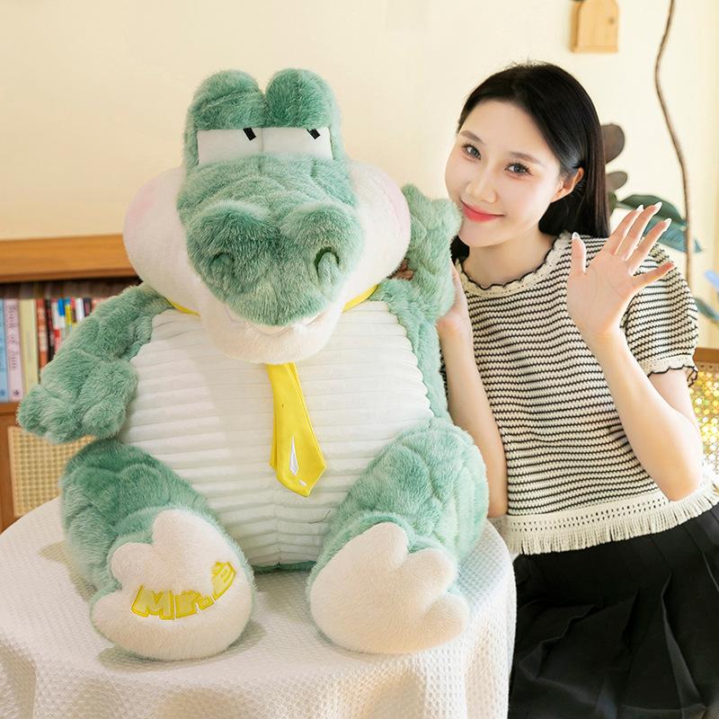 Creative Mr. Crocodile Plush Toy Doll Male and Female Cute Sleeping Pillow Doll Dinosaur Gift Large