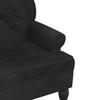 Bench with Backrest Black 119.5 x 64.5 x 75 cm Velvet