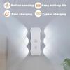 Magnetic Rechargeable Night Light USB Rechargeable Under Cabinet Light RGB Wall Lamp  Hallway