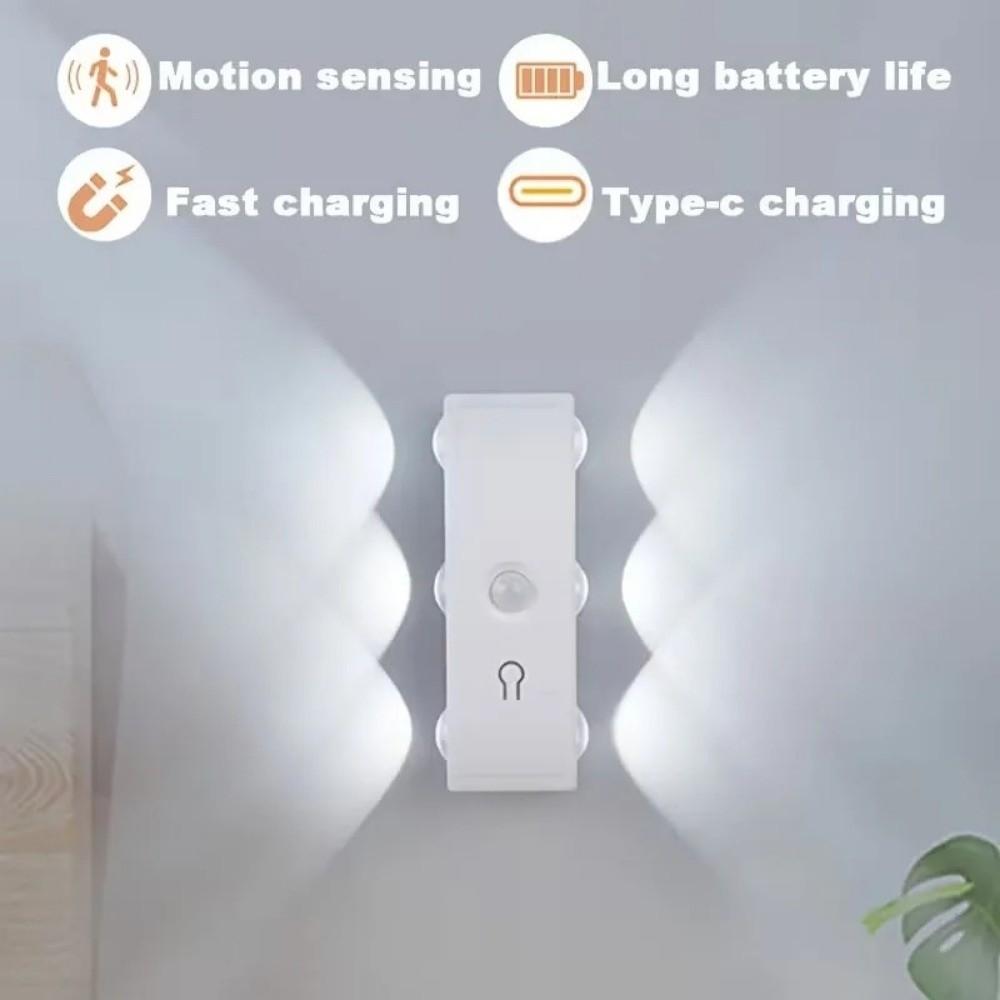 Magnetic Rechargeable Night Light USB Rechargeable Under Cabinet Light RGB Wall Lamp Hallway