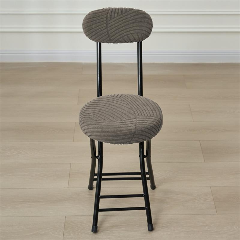 2pcs Jacquard Elastic Chair Covers for Round Chairs Anti-dirty Slipcover Removable Furniture Dust Covers for Living Room