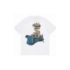 Stussy Short Sleeve T-Shirt Teens Loose Fit 270g Cotton Round Neck Casual Wear