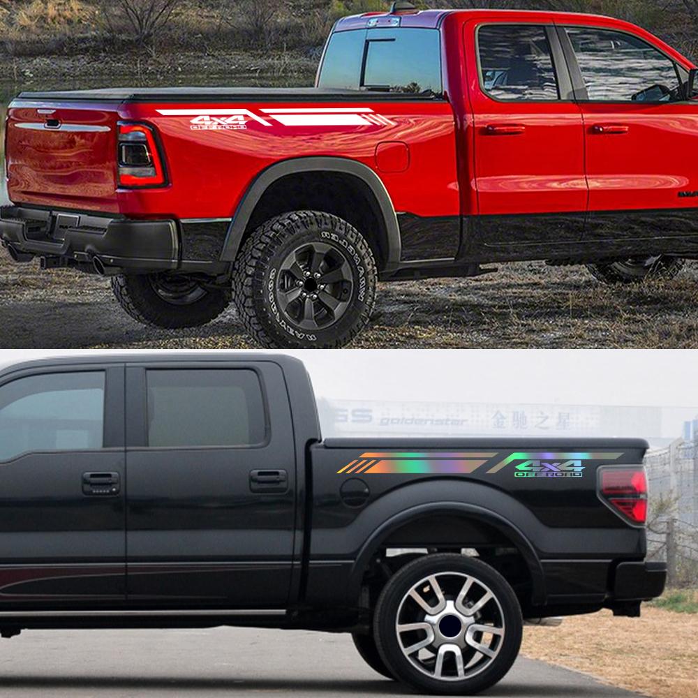 120x10cm Car Stickers Decals 4X4 Off Road Graphics Vinyl Decal Car Pickup Truck Side Sticker Auto Styling Decoration Accessories