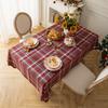 Vintage Cotton And Linen Plaid Tablecloth Christmas Party Decorative Tablecloth Rectangular Dining Table Cloth Coffee Table Cover Cloth