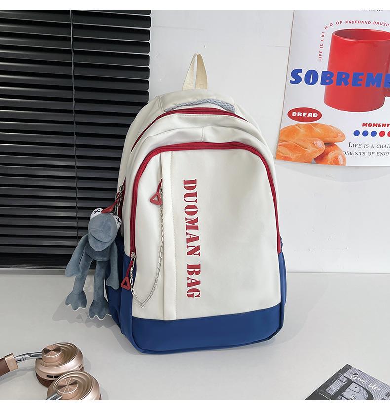 Schoolbag New Large Capacity Junior High School Student College Student Backpack Leisure Commuter Waterproof Backpack Male and Female School Bag