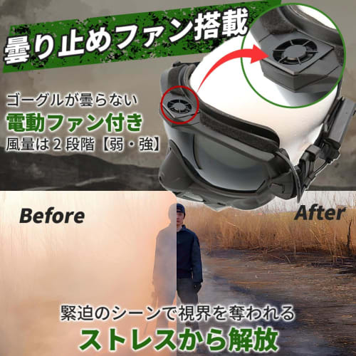 CHURACY Airsoft Mask and Goggles with Anti-Fog Fan and Face Guard, Mesh Face Mask