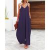 Dames Effen Kleur Bretels Wijde Pijpen Zakken Casual Commuter Jumpsuit