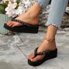 Fashion Summer Wedge Open Toe Slippers Woman New Platform Anti-Slip Big Size Slippers Women Light Outdoor Flip-Flops Slides Women
