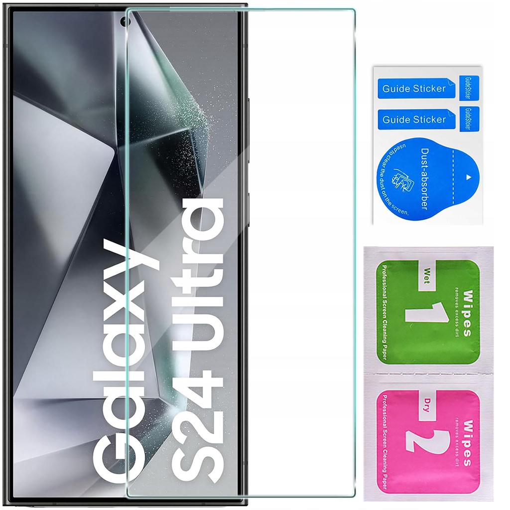 SLIM case for Samsung Galaxy S24 ULTRA CLEAR CASE CLEAR BACK + Glass