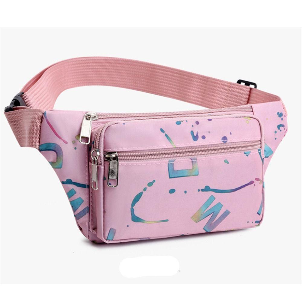 Casual Oxford Women Fanny Packs Anti-theft Large Capacity Running Waist Bag Lightweight Multi-pocket Sports Belt Pouch