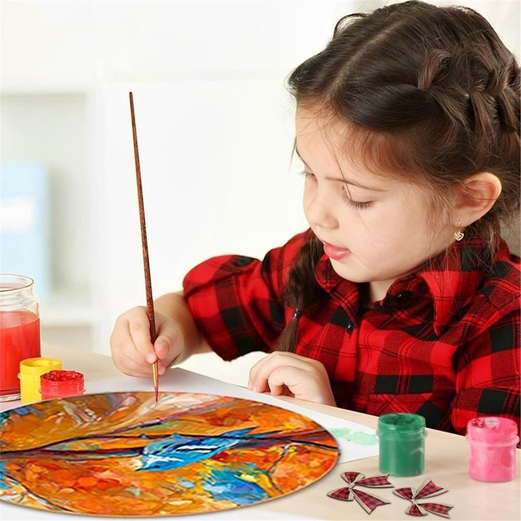 20Pack Wood Circles for Crafts,12 Inch Blank Round Door Signs with 8 Pcs Decoration Bows and 20 Pcs Ropes,for Decoration