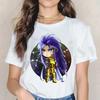 Saint Seiya Knights Of The Zodiac Burn Cosmos Short Sleeve Female Tops Harajuku  VintageT Shirts Women's T-shirt