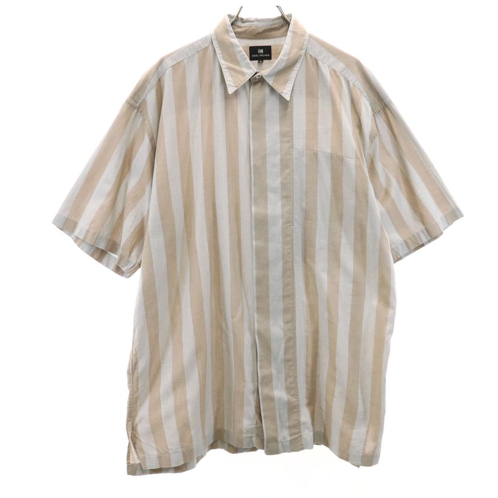 ISSEY MIYAKE 90s Old Striped Pattern Short sleeve shirt L Special wing Men's Used