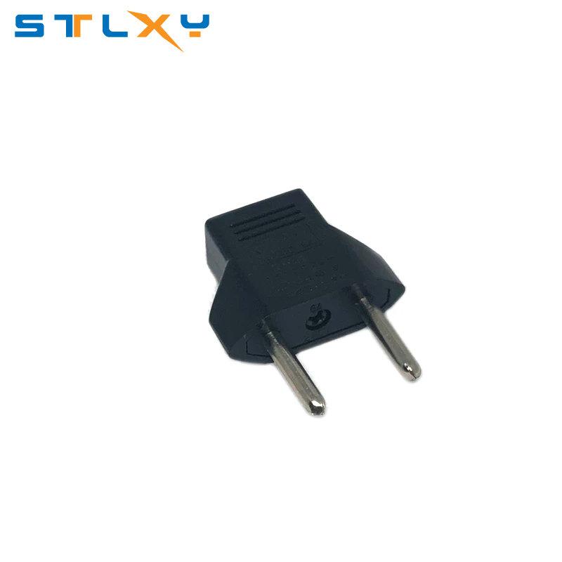 Universal European plug, travel wall AC power charger, socket adapter, converter, 2 circular sockets, input pins