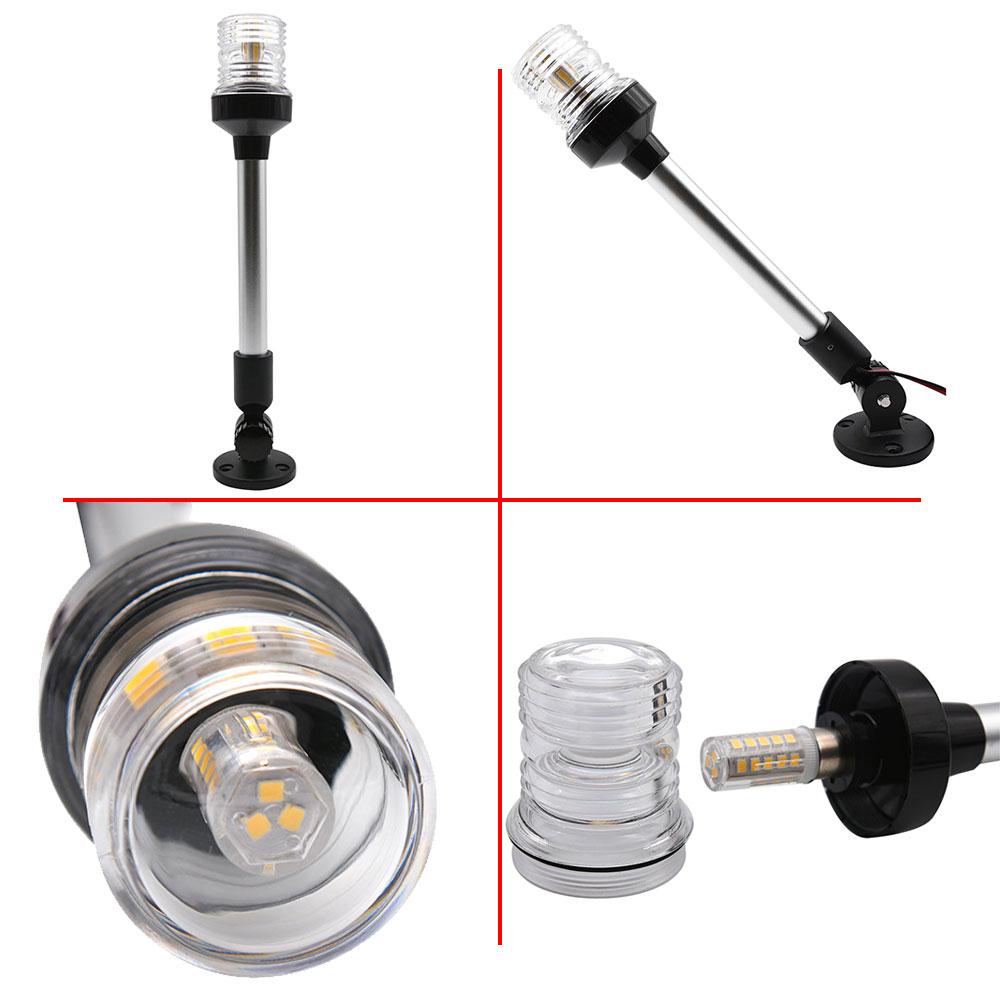 NEW Fold Down 360 Degree LED Boat Navigation Light for Yacht Marine Anchor Light 12~24 V Sailing Signal Light Boat Accessories