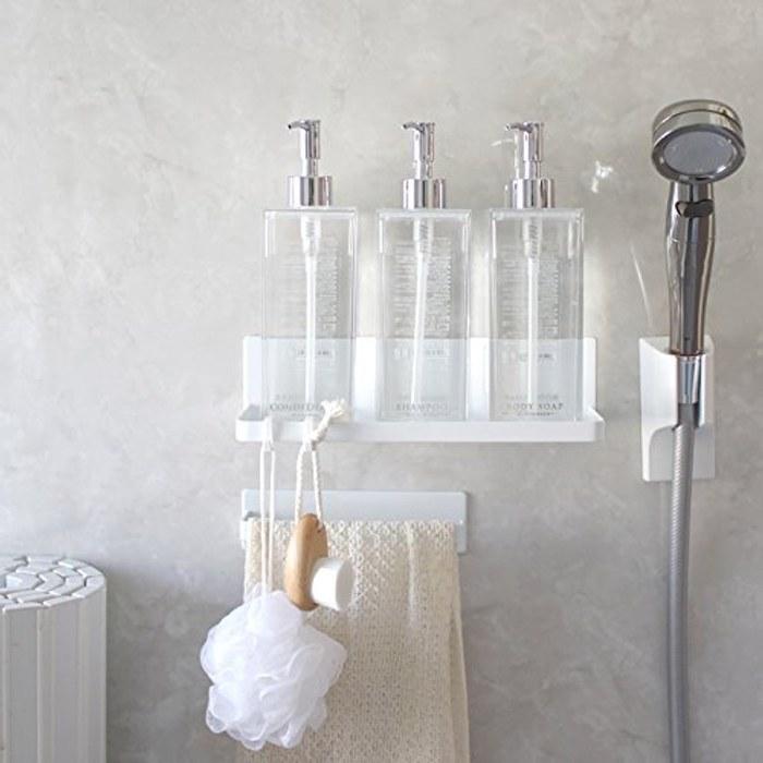 Yamazaki Tower Magnetic Bathroom Rack Wide, 28 x 8.5 x 8cm, White, 9776