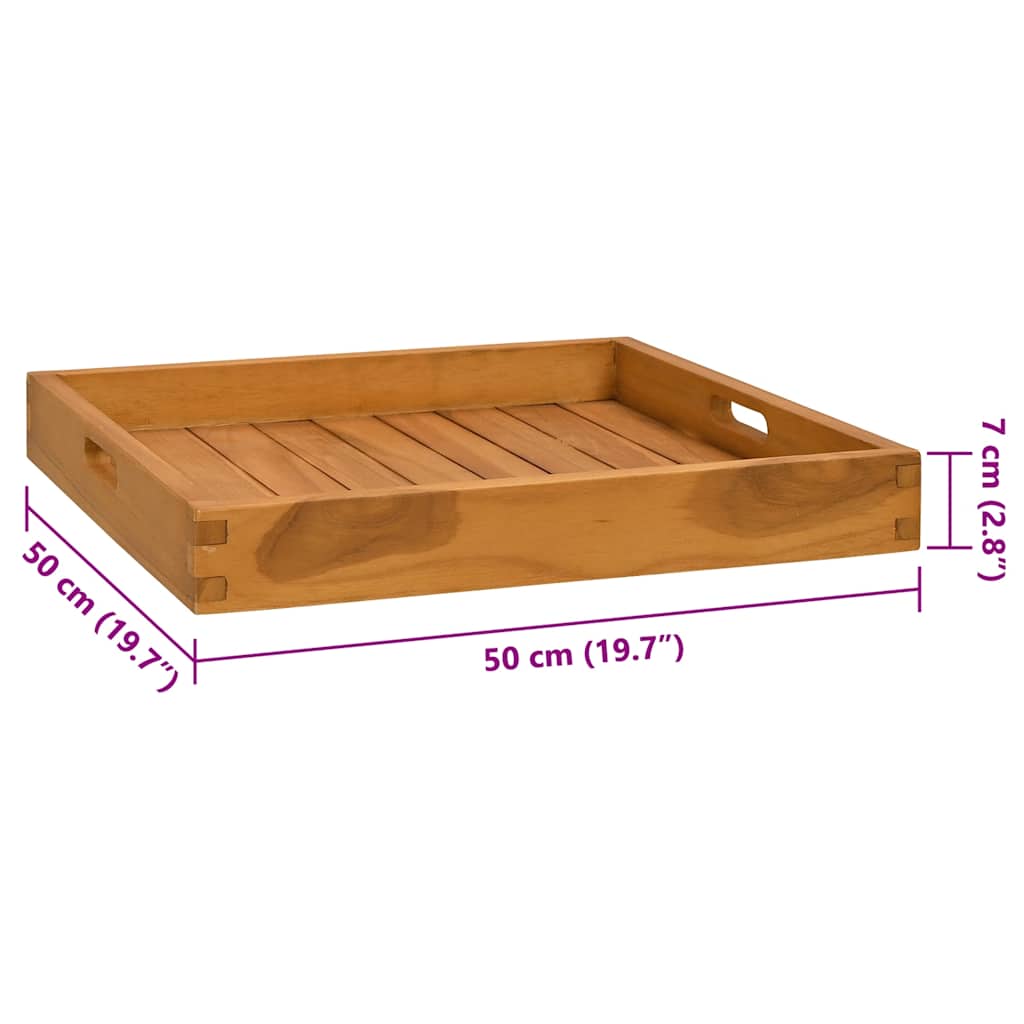 Vidaxl Taca, 50X50 Cm, Lite Drewno Tekowe