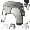 Clear Bath Chair, Transparent, Non-Slip, Compact Shower Chair, Lightweight, High Load Capacity, Mold-Resistant, Drainage Holes, Easy Assembly, No Tool