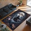 Witchcraft Theme Crystal Velvet Rug Personalized Custom Name Text Soft Floor Mat Home Decor