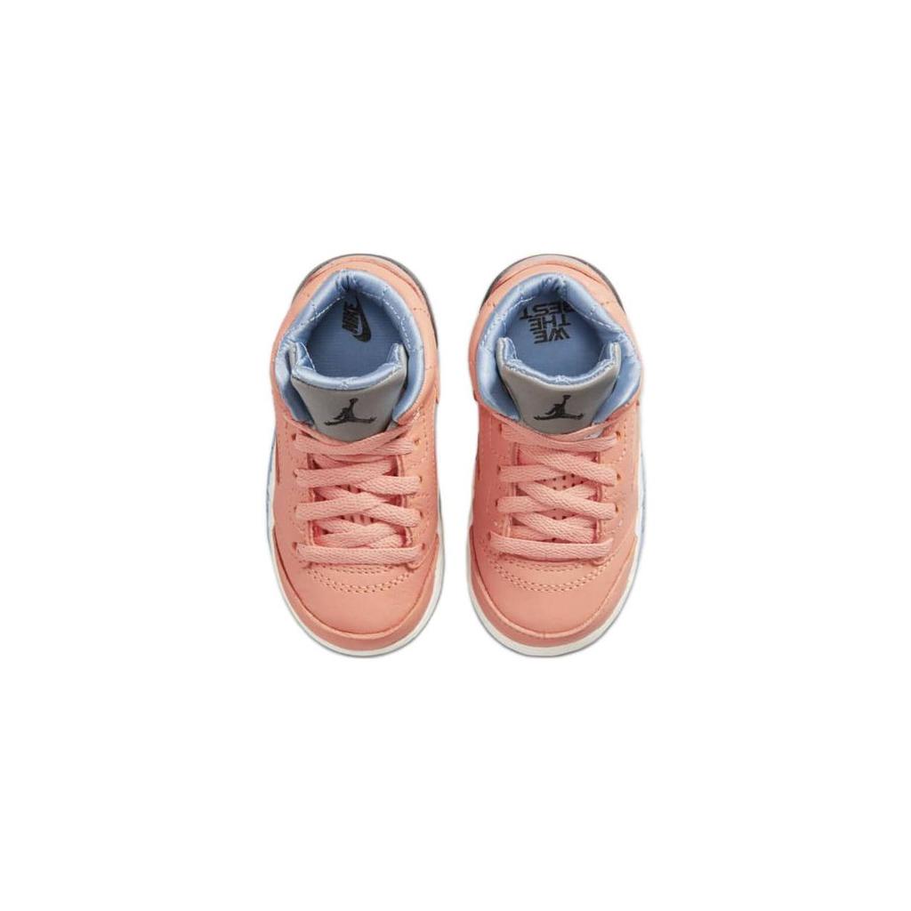 DJ Khaled x Air Jordan Jordan 5 Retro TD We The Best - Crimson Bliss Baby Sneakers Orange Leche-Blue Sail DV4981-641