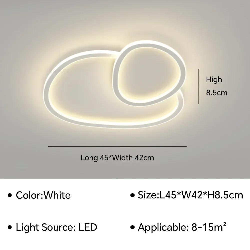 

Современный светодиодный минималистский потолочный светильник для гостиной, столовой, спальни, детской, кабинета, балкона, внутреннего декора, светильник Cold White(No RC)
