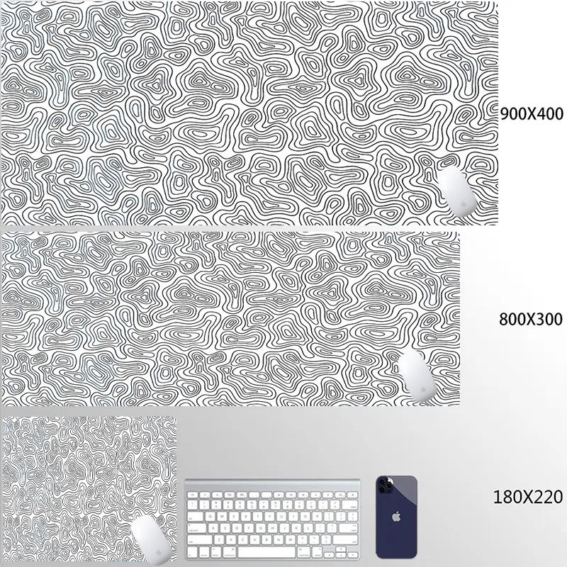 Strata Liquid White Gaming Mouse Pad Desk Gadgets Mouse Mat Office Accessories Mousepad Mouse Carpet Computer Mat Gaming Setup