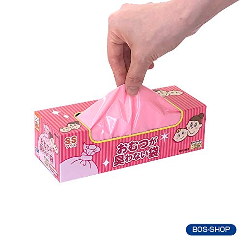 Amazing Odor-proof Bag Bos  Boss  Diaper-free Baby Disposal Bag [color: Pink]  Ss Size 200 Pieces