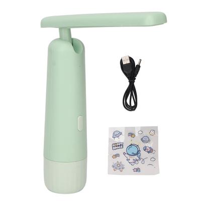 LED Schreibtischlampe Wiederaufladbar Weiches Licht Augenschutz Einstellbarer Winkel Kleine Tischlampe für Zuhause Reisen Büro Grün