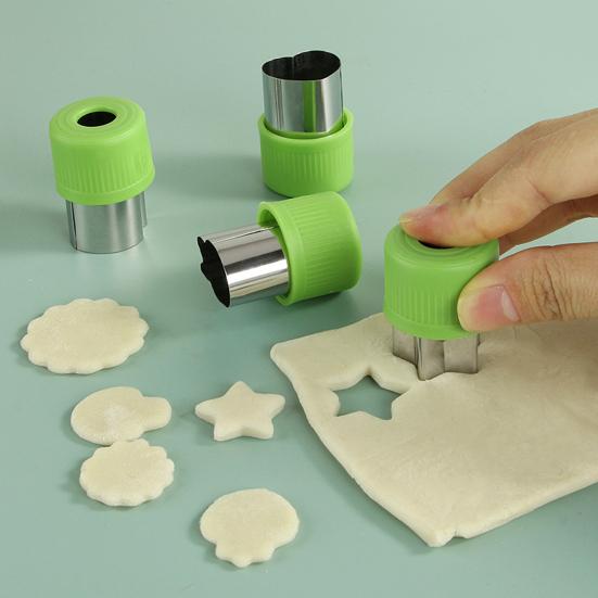 Stainless Steel Vegetable Cookie Cutter Set Multi-Shape Mold for Ravioli Pasta Fruit Carving Non-Stick BPA-Free Dishwasher Safe Essential DIY Tool