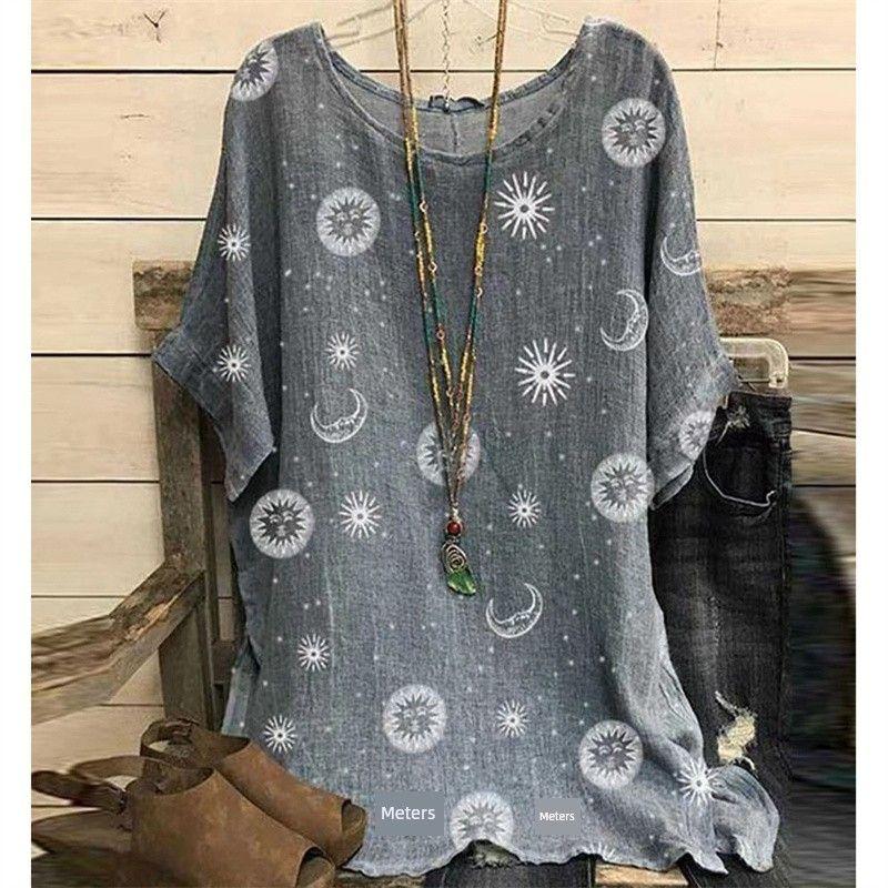 XL-5XL Women T Shirt plus Print Ladies Tops Plus size Print Women Short Sleeve T-shirt