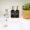 2 Stück Seifenspender Glasflasche 500ml Großes Fassungsvermögen Heimdekoration mit Ablage für Badezimmer