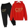 Kids Fashion CR7 Hoodie Boy Girl Toddler Pullover 3-12 Years Football Letters Clothing Casual Top+Pants 2P Brand Coat Sports Set